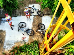 Climbing a "fort" in the Anthils